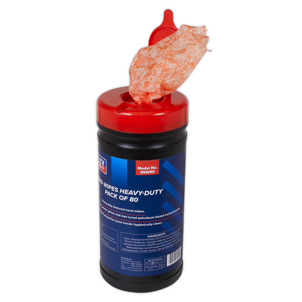 Sealey SSW80 Heavy-Duty Hand Wipes - Pack of 80 - additional view 2