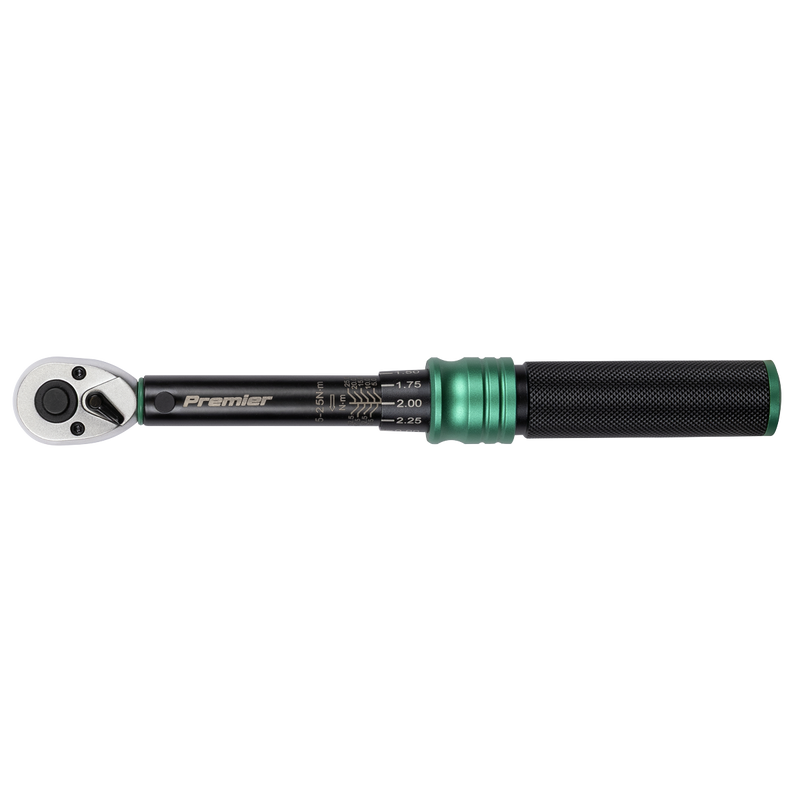 Sealey STW901B Premier Black Calibrated Micrometer Torque Wrench 1/4"Sq Drive 5-25Nm - additional view 3