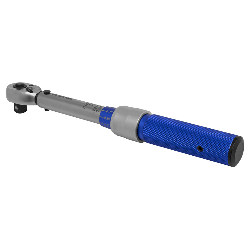 Sealey STW902 Premier Calibrated Micrometer Torque Wrench 3/8"Sq Drive 5-25Nm
