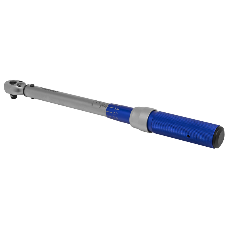Sealey STW903 Premier Calibrated Micrometer Torque Wrench 3/8"Sq Drive 20-120Nm