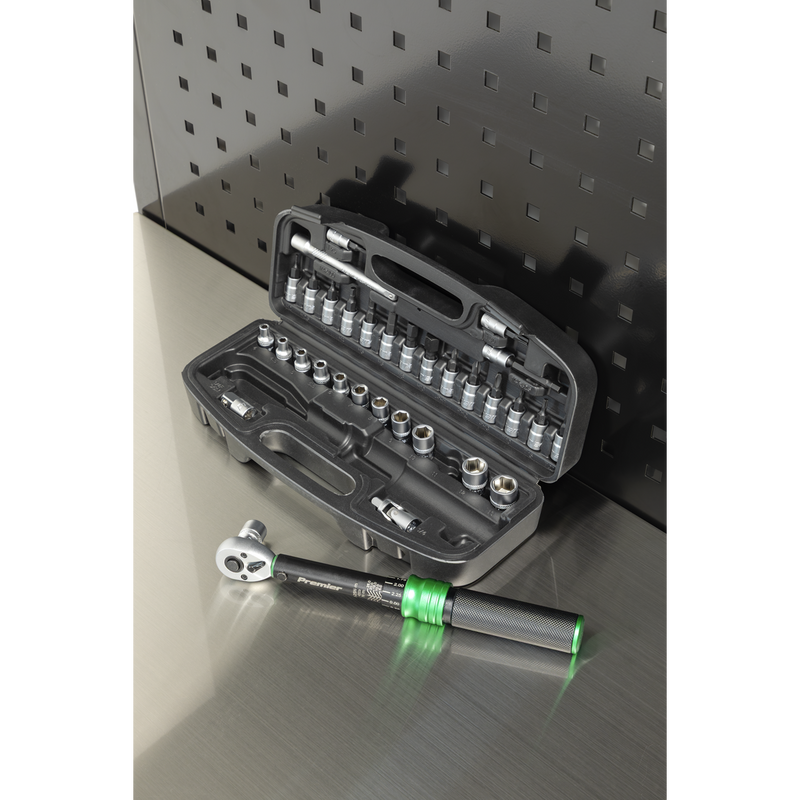 Sealey STW910B Premier Black Torque Wrench Set 1/4"Sq Drive 5-25Nm 33pc - additional view 4