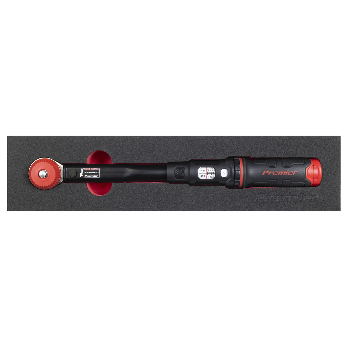 Sealey STW922 Premier Black Calibrated Micrometer Torque Wrench with 3/8"Sq Push-Through Drive 10-50Nm - additional view 2