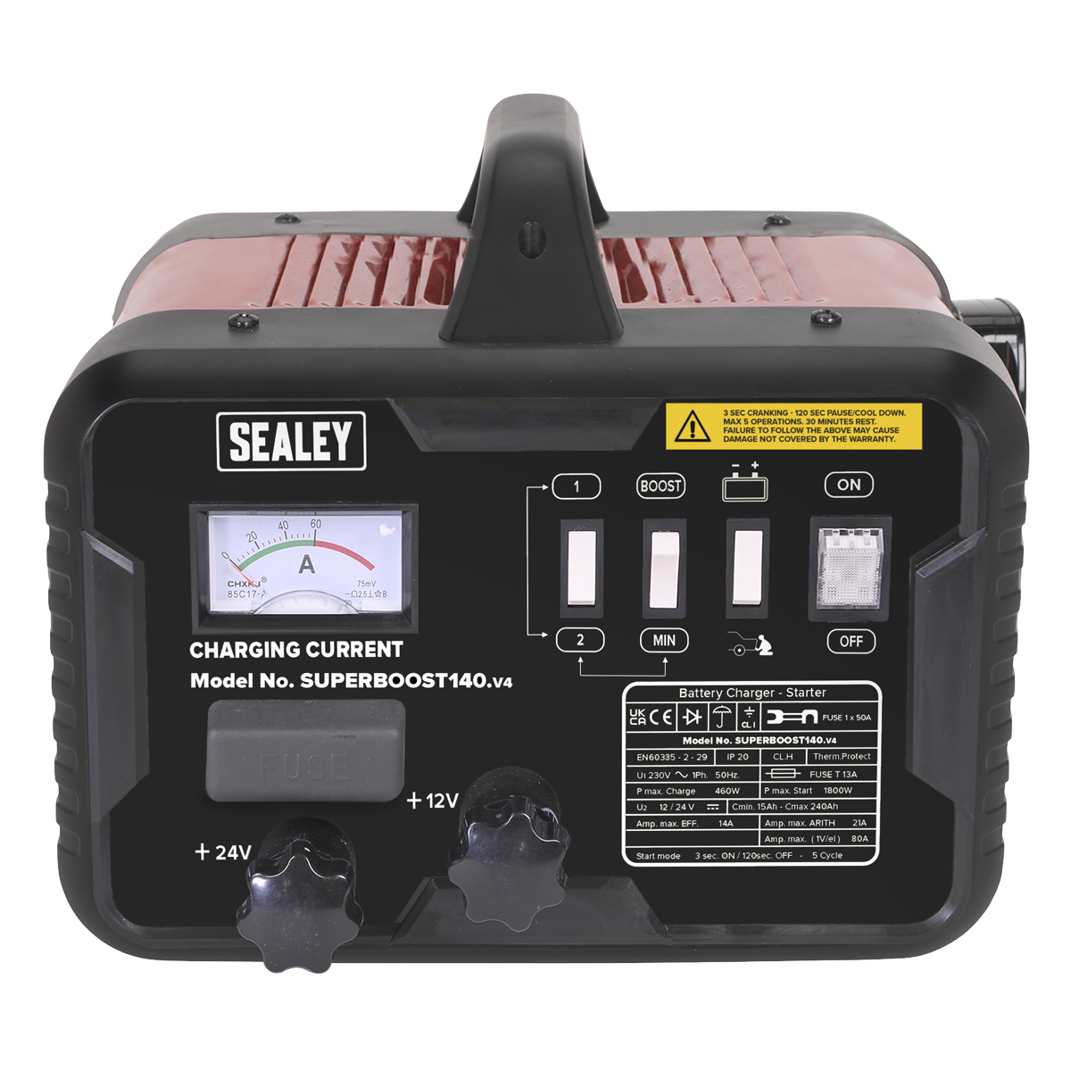 Sealey SUPERBOOST140 12/24V Starter/Charger 140/21A 230V - additional view 3
