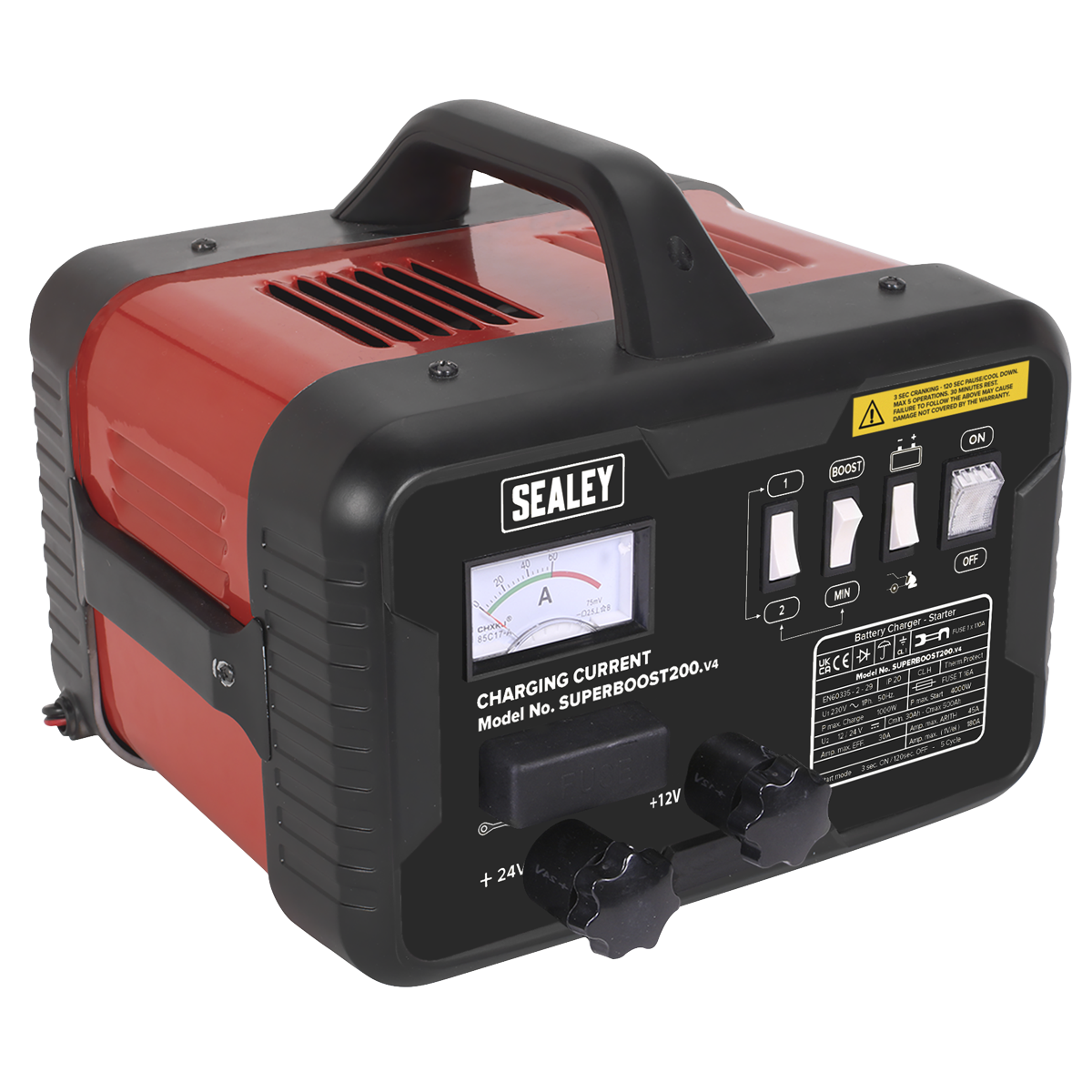 Sealey SUPERBOOST200 12/24V Starter/Charger 200/45A 230V - additional view 3