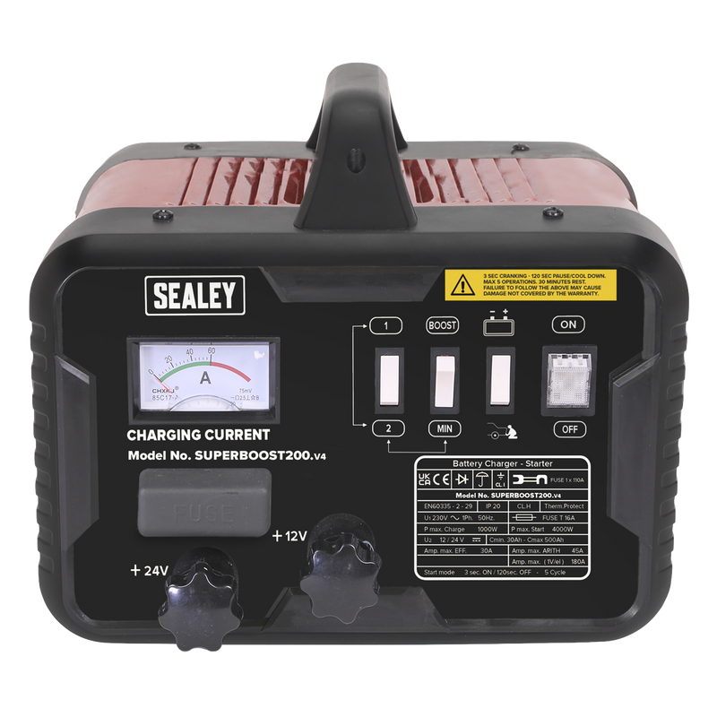 Sealey SUPERBOOST200 12/24V Starter/Charger 200/45A 230V - additional view 2