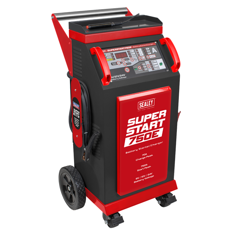 Sealey SUPERSTART750E 6/12/24V Battery Starter/Charger 750A