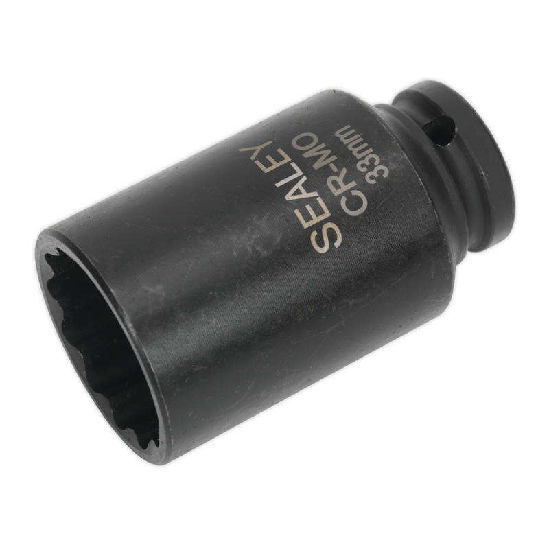 Sealey SX0041 Premier Bi-Hex Deep Impact Socket 1/2"Sq Drive 33mm