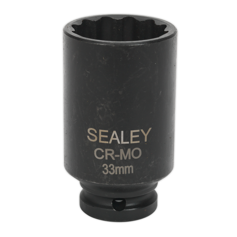 Sealey SX0041 Premier Bi-Hex Deep Impact Socket 1/2"Sq Drive 33mm - additional view 2