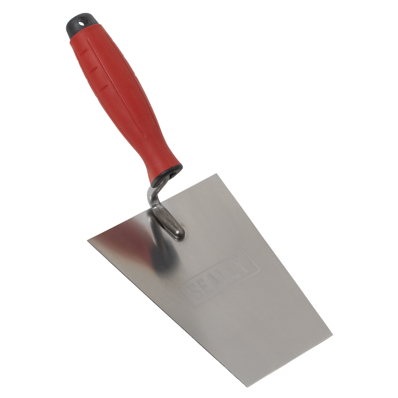 Sealey T1203 Stainless Steel Masonry Trowel with Rubber Handle 160mm