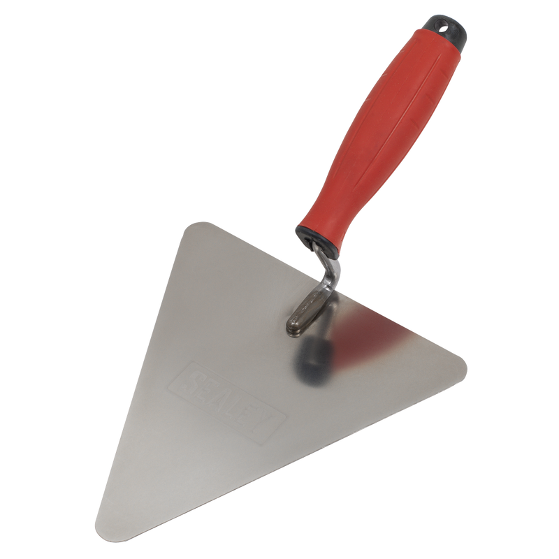 Sealey T1205 Stainless Steel Triangular Brick Trowel with Rubber Handle 180mm - additional view 2