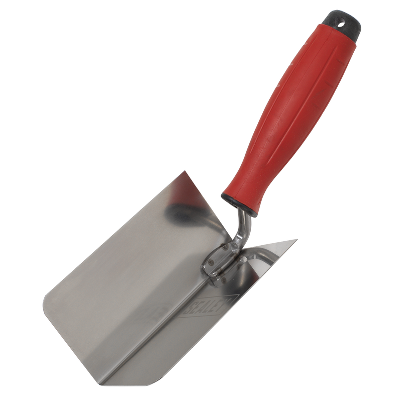 Sealey T1802 Stainless Steel Internal Corner Trowel with Rubber Handle 120 x 60mm - additional view 3
