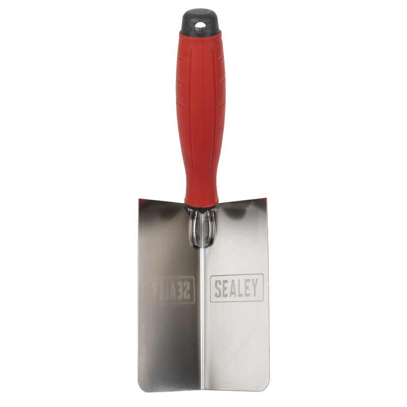 Sealey T1802 Stainless Steel Internal Corner Trowel with Rubber Handle 120 x 60mm - additional view 2