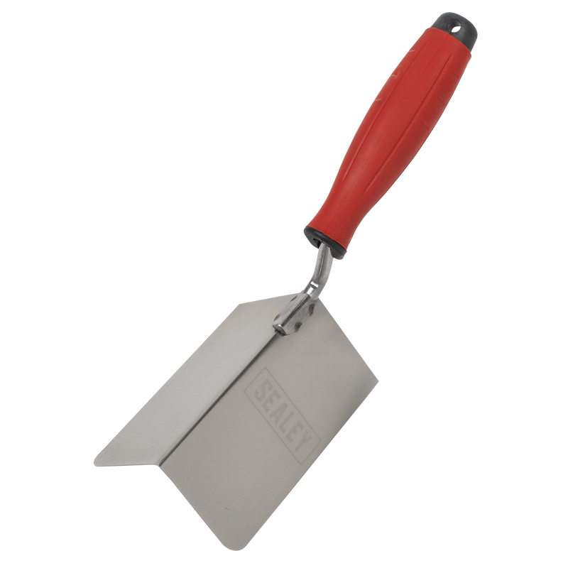 Sealey T1803 Stainless Steel External Corner Trowel with Rubber Handle 120 x 60mm - additional view 2