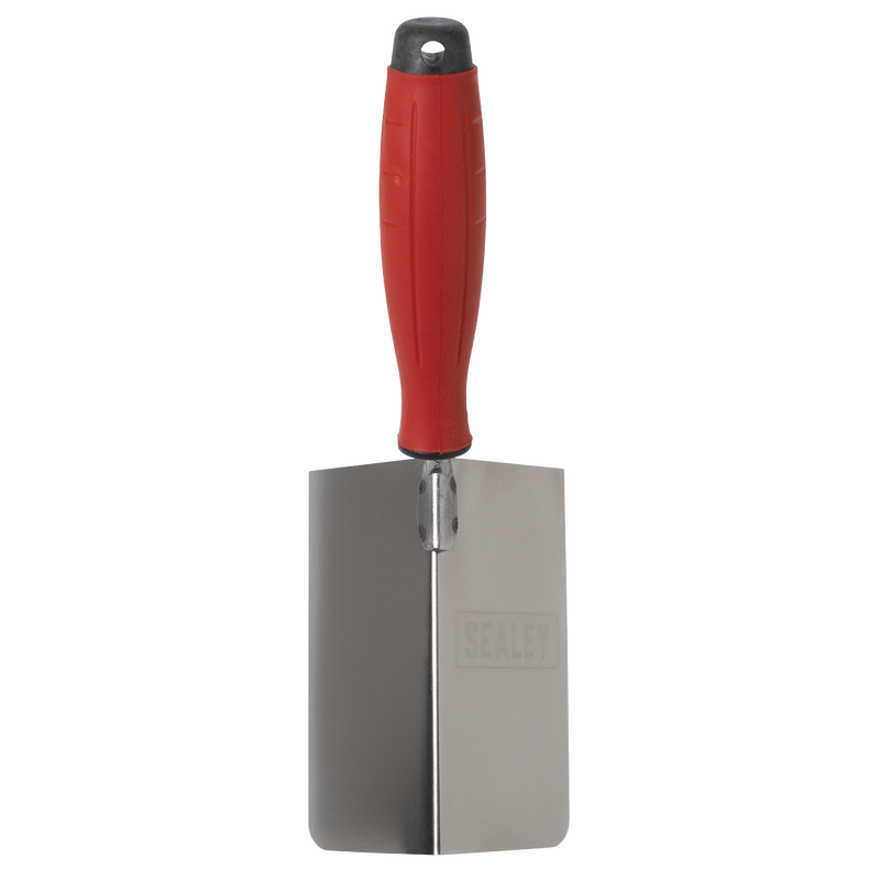 Sealey T1803 Stainless Steel External Corner Trowel with Rubber Handle 120 x 60mm - additional view 3