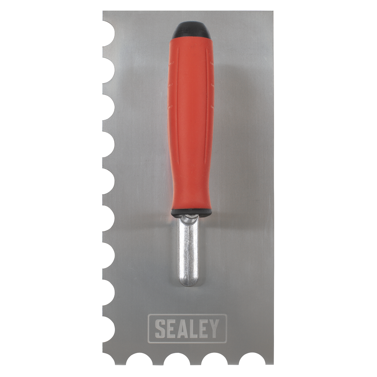 Sealey T6701 Stainless Steel Semicircle Tooth Trowel with Rubber Handle & Aluminium Foot 270mm - additional view 3