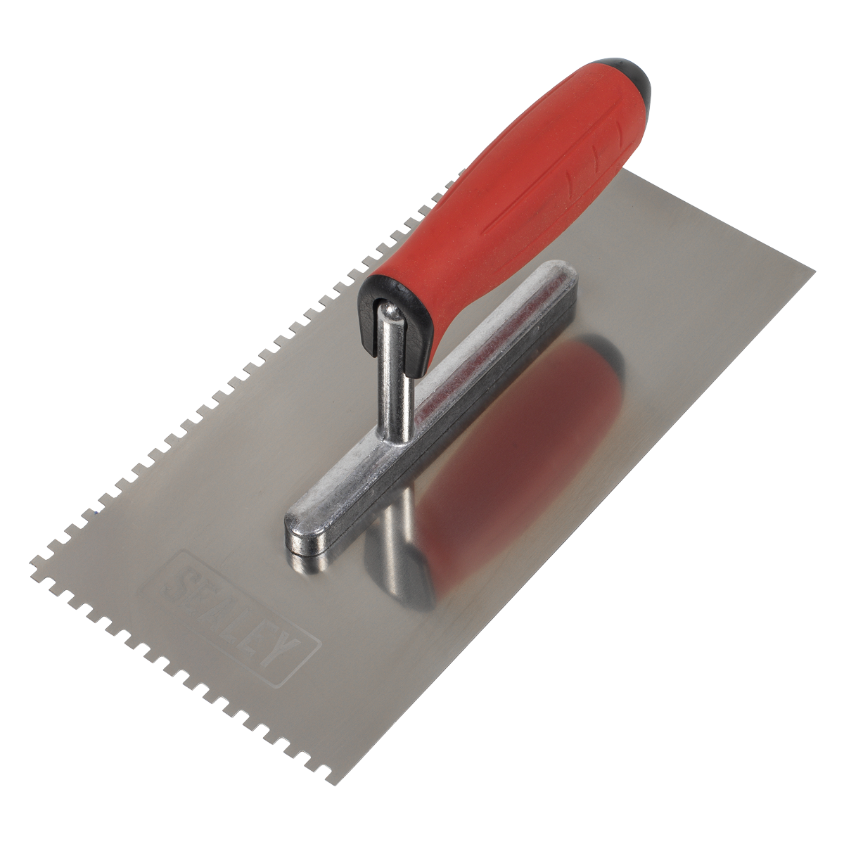 Sealey T7804 Stainless Steel 4mm Notched Trowel with Rubber Handle 270mm - additional view 3