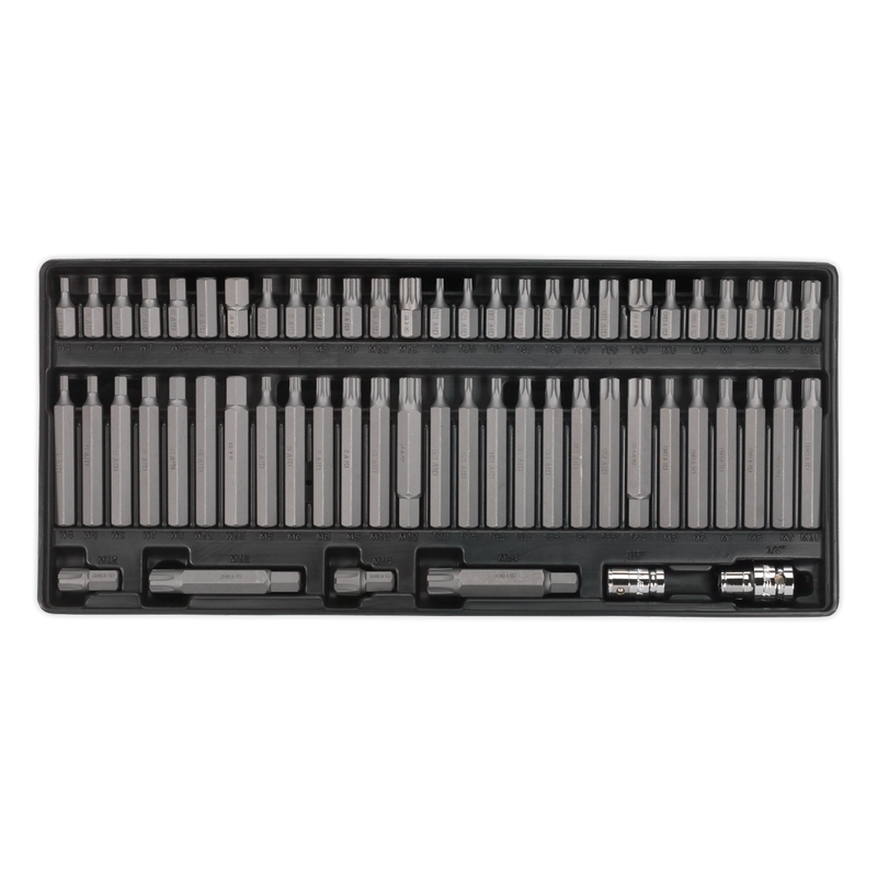 Sealey TBT11 Premier Security TRX-Star*/Hex/Ribe/Spline Bit Set with Tool Tray 60pc