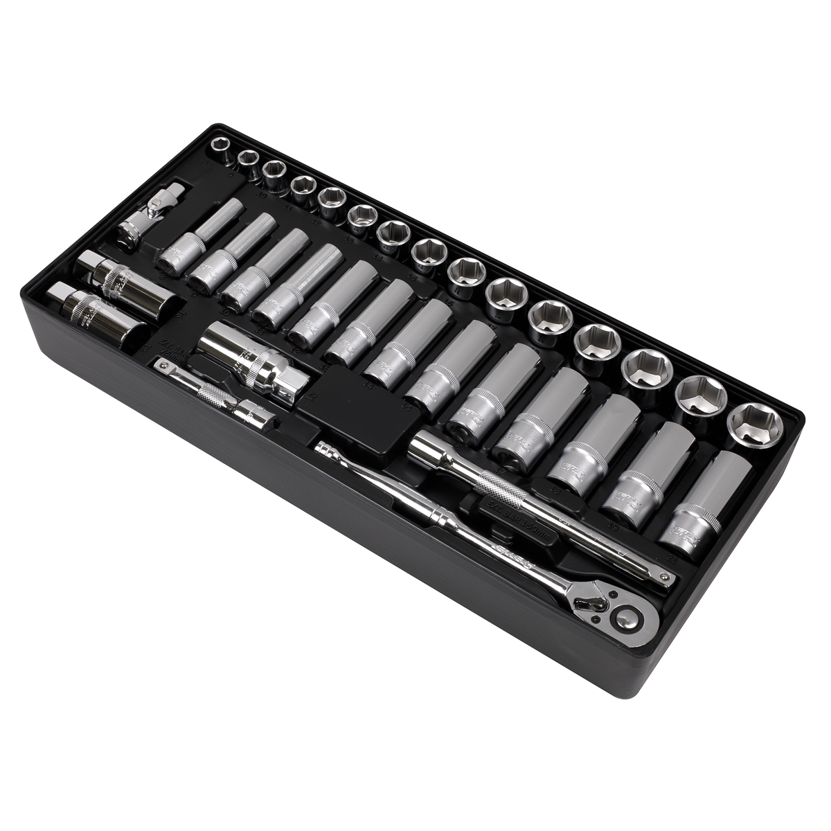 Sealey TBT20 Premier Socket Set with Tool Tray 3/8"Sq Drive 35pc - additional view 3