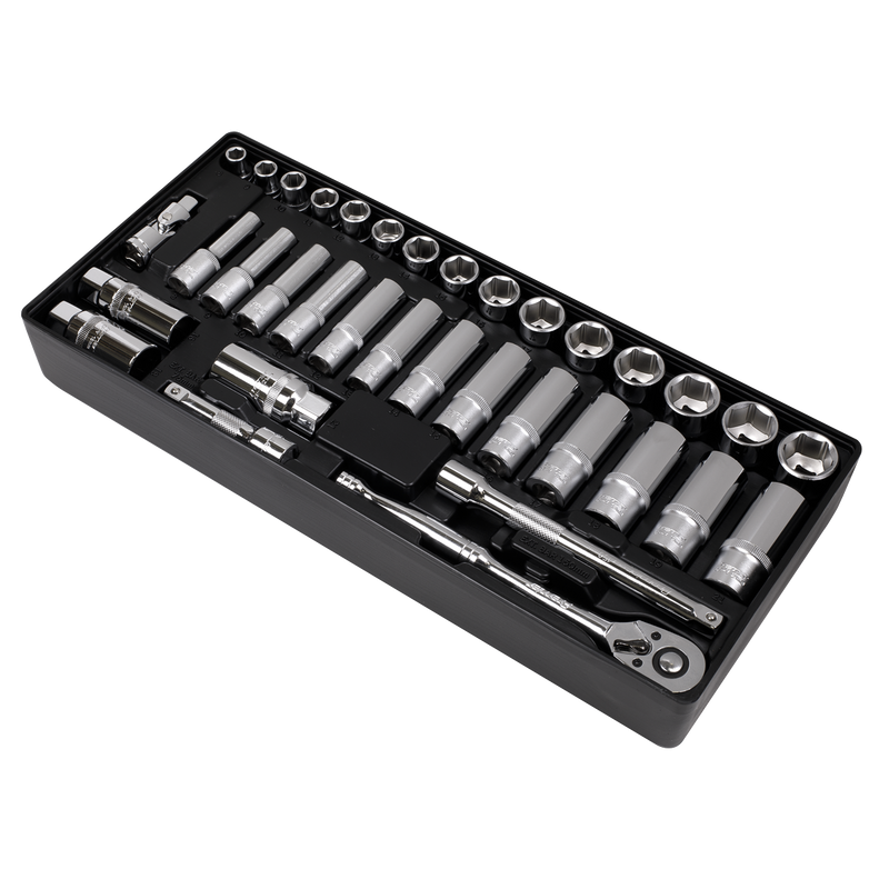 Sealey TBT20 Premier Socket Set with Tool Tray 3/8"Sq Drive 35pc - additional view 3
