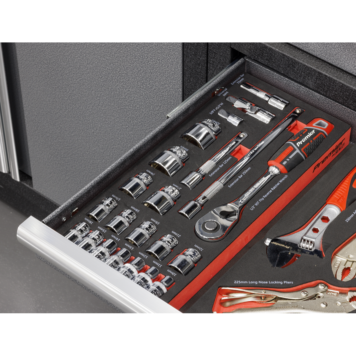 Sealey TBT42 Premier Socket Set with Tool Tray 1/2"Sq Drive 22pc - additional view 5