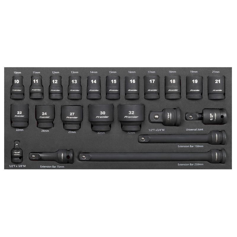 Sealey TBT46 Premier Impact Socket Set with Tool Tray 1/2"Sq Drive 22pc - additional view 6