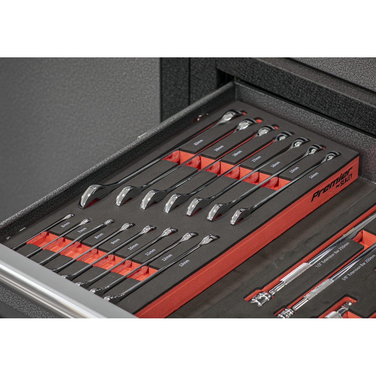 Sealey TBT48 Premier Combination Spanner Set with Tool Tray 15pc - additional view 7