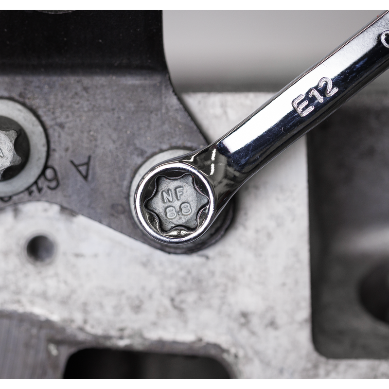 Sealey TBT50 Premier Stubby Combination, TRX-Star* & Crow's Foot Spanner Set with Tool Tray 24pc - additional view 4