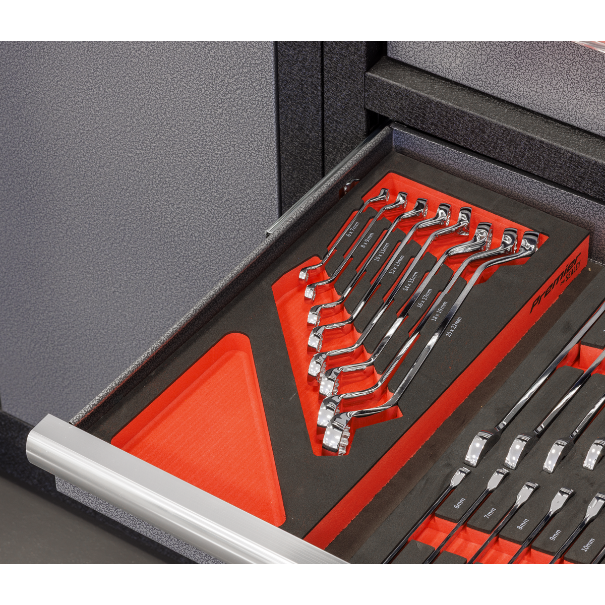 Sealey TBT51 Premier Deep Offset Spanner Set with Tool Tray 8pc - additional view 5