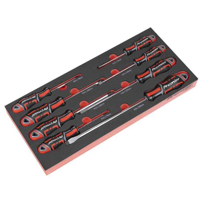 Sealey TBT53 Premier Screwdriver Set with Tool Tray 8pc