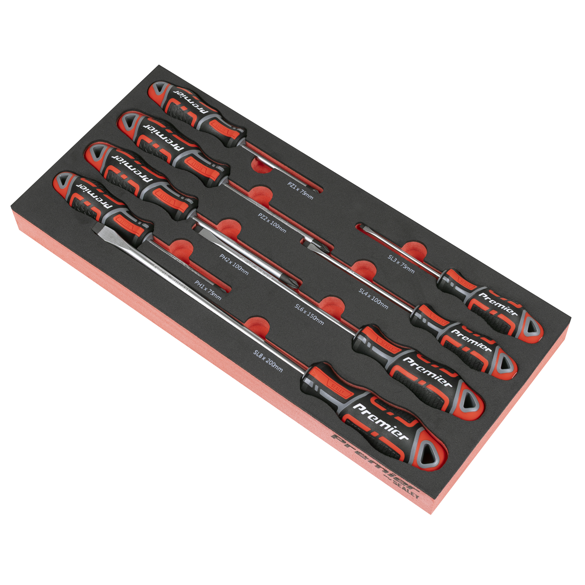 Sealey TBT53 Premier Screwdriver Set with Tool Tray 8pc - additional view 2