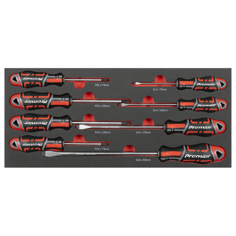 Sealey TBT53 Premier Screwdriver Set with Tool Tray 8pc - additional view 3