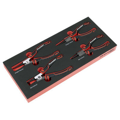 Sealey TBT57 Premier Circlip Pliers Set with Tool Tray 4pc