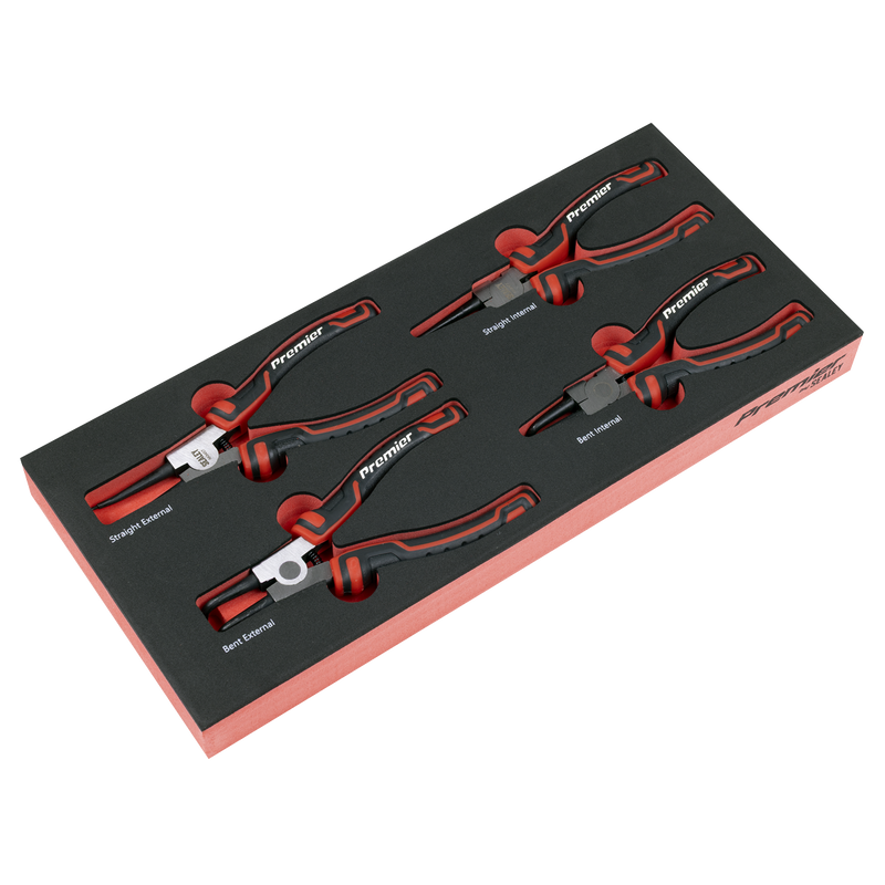 Sealey TBT57 Premier Circlip Pliers Set with Tool Tray 4pc