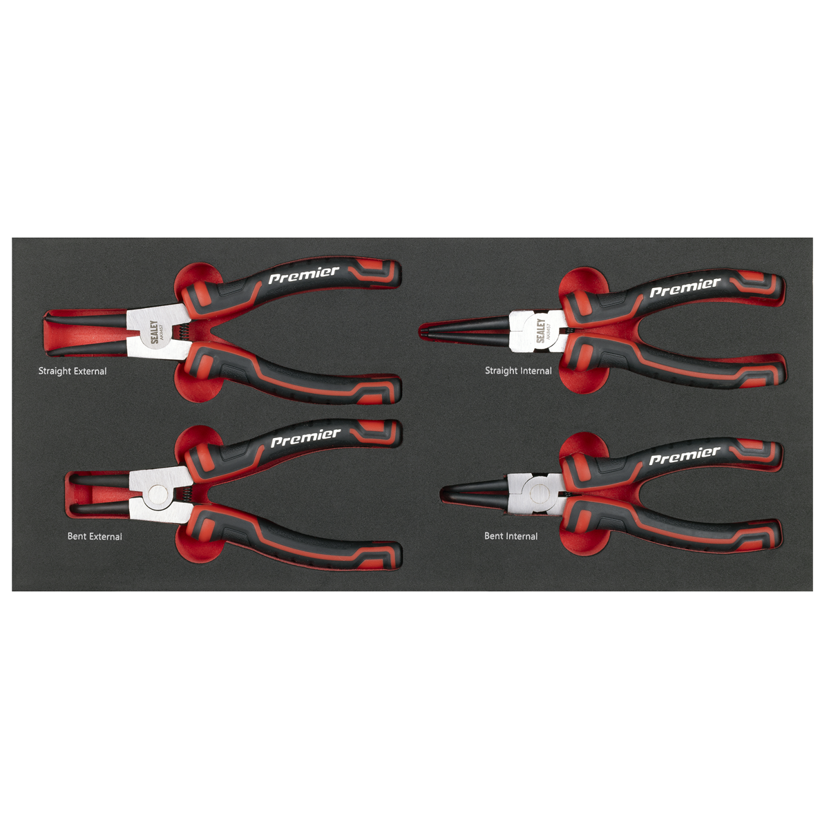 Sealey TBT57 Premier Circlip Pliers Set with Tool Tray 4pc - additional view 3