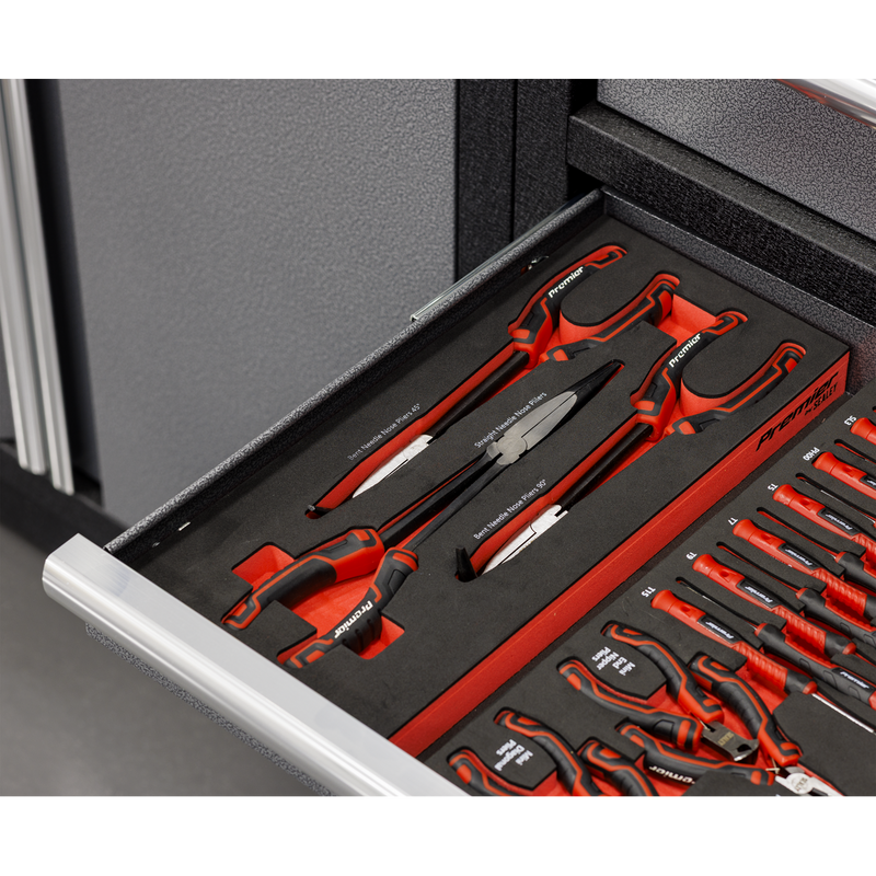 Sealey TBT58 Premier Long Needle Nose Pliers Set with Tool Tray 3pc - additional view 2