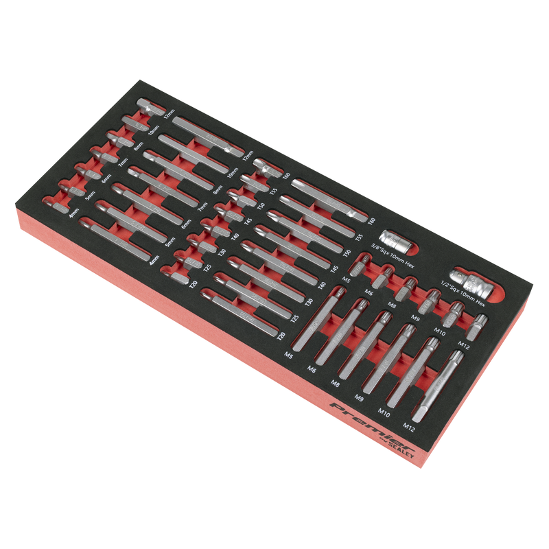 Sealey TBT60 Premier TRX-Star*, Hex & Spline Bit Set with Tool Tray 44pc - additional view 3