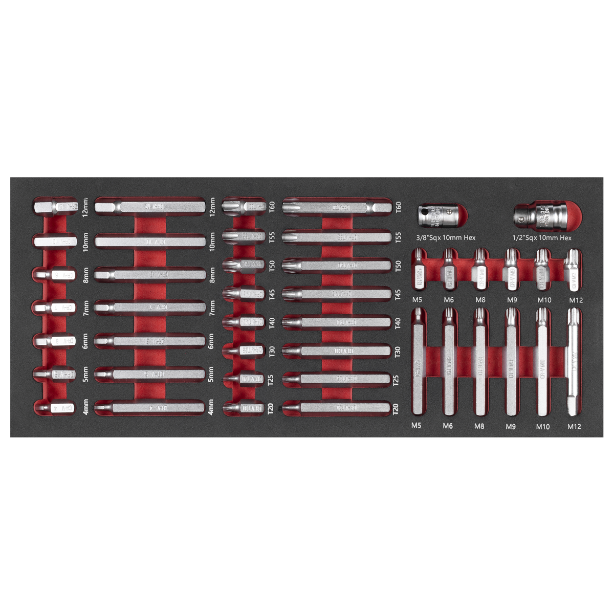 Sealey TBT60 Premier TRX-Star*, Hex & Spline Bit Set with Tool Tray 44pc - additional view 4