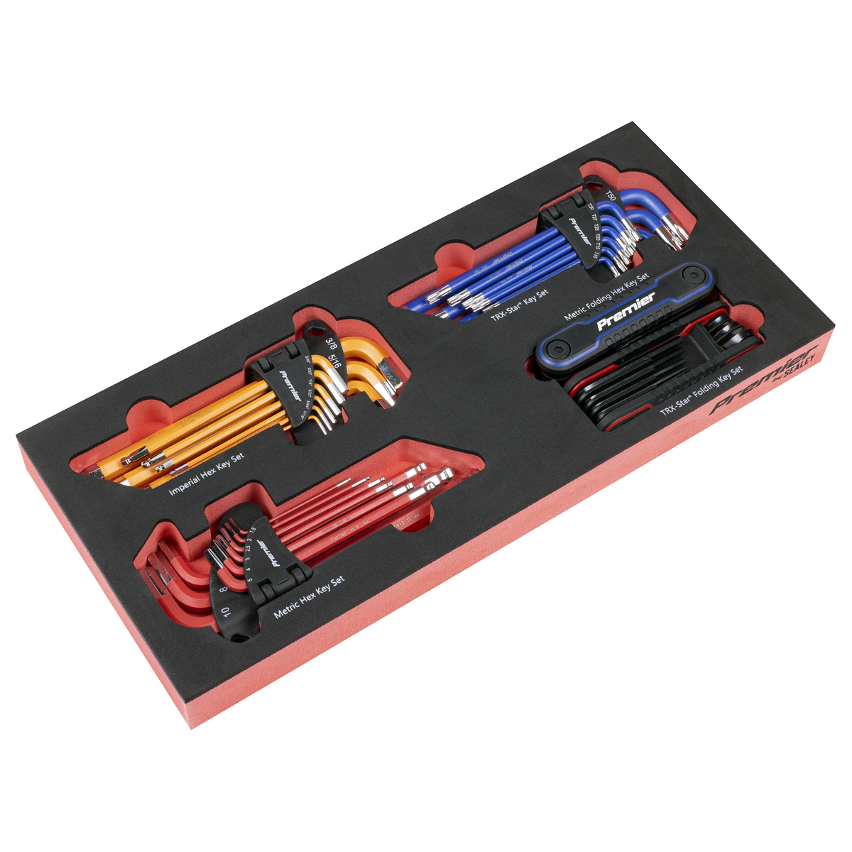 Sealey TBT62 Premier Master Key Set with Tool Tray 43pc