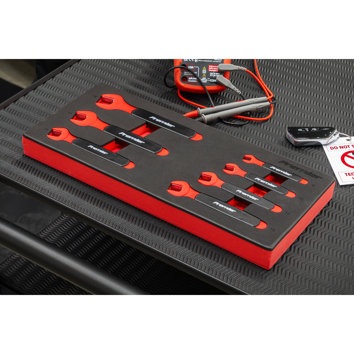 Sealey TBTE03 Premier Insulated Open-End Spanner Set with Tool Tray 7pc - VDE Approved - additional view 3