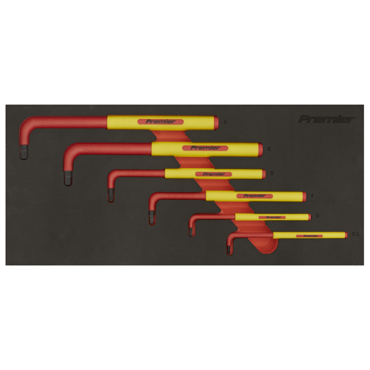Sealey TBTE05 Premier Insulated Hex Key Set with Tool Tray 6pc - VDE Approved - additional view 7