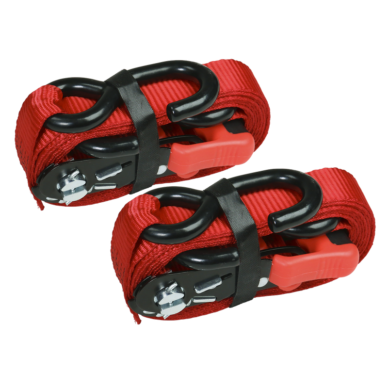Sealey TD1202SR Slide Ratchet Strap Polyester Webbing with S-Hooks 32mm x 3m 1200kg Breaking Strength - additional view 9