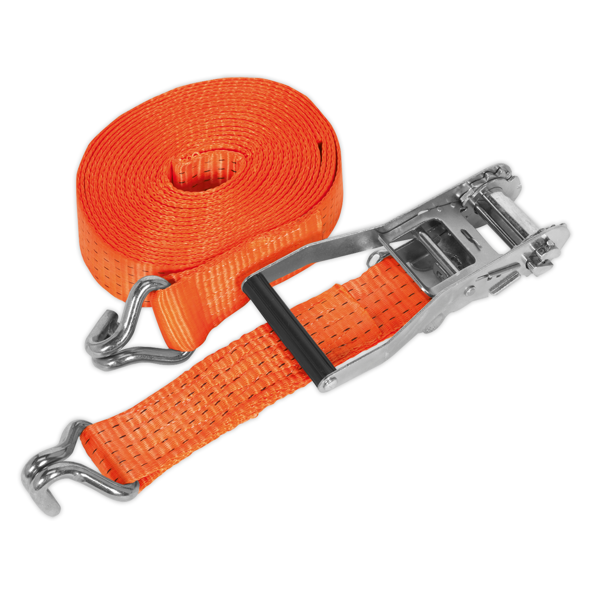 Sealey TD5008J Ratchet Strap Polyester Webbing 50mm x 8m 5000kg Breaking Strength