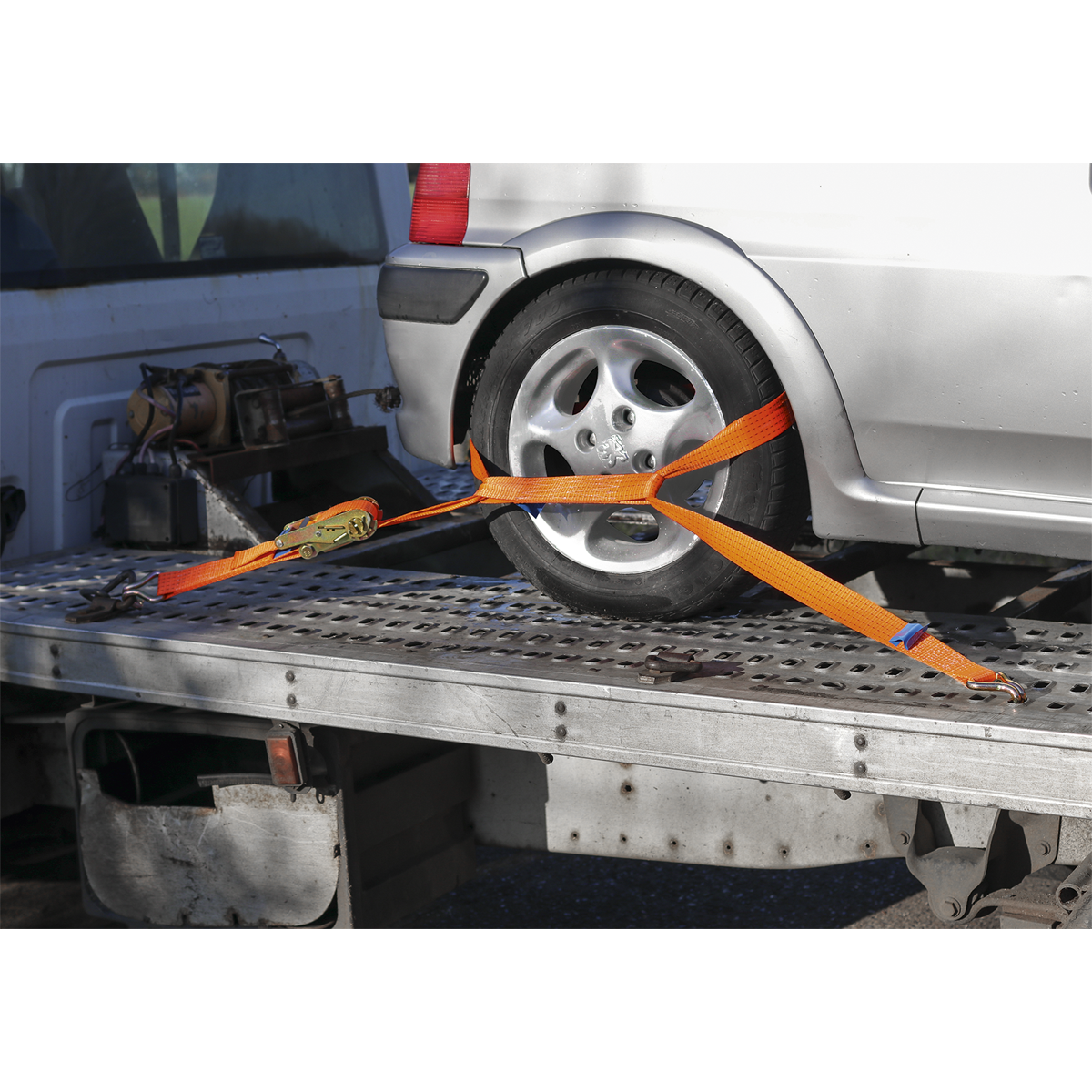 Sealey TDRWA Alloy Wheel Car Transporter Ratchet Strap 50mm x 3m 5000kg Breaking Strength - additional view 2