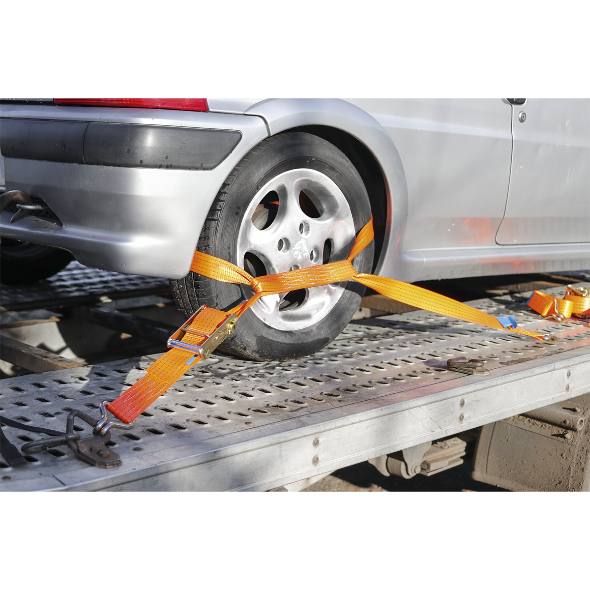 Sealey TDRWA Alloy Wheel Car Transporter Ratchet Strap 50mm x 3m 5000kg Breaking Strength - additional view 3
