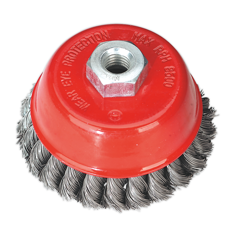 Sealey TKCB100 100mm Twist Knot Wire Cup Brush M14 x 2mm