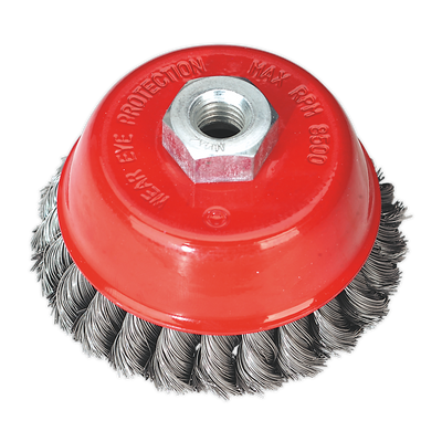 Sealey TKCB100 100mm Twist Knot Wire Cup Brush M14 x 2mm