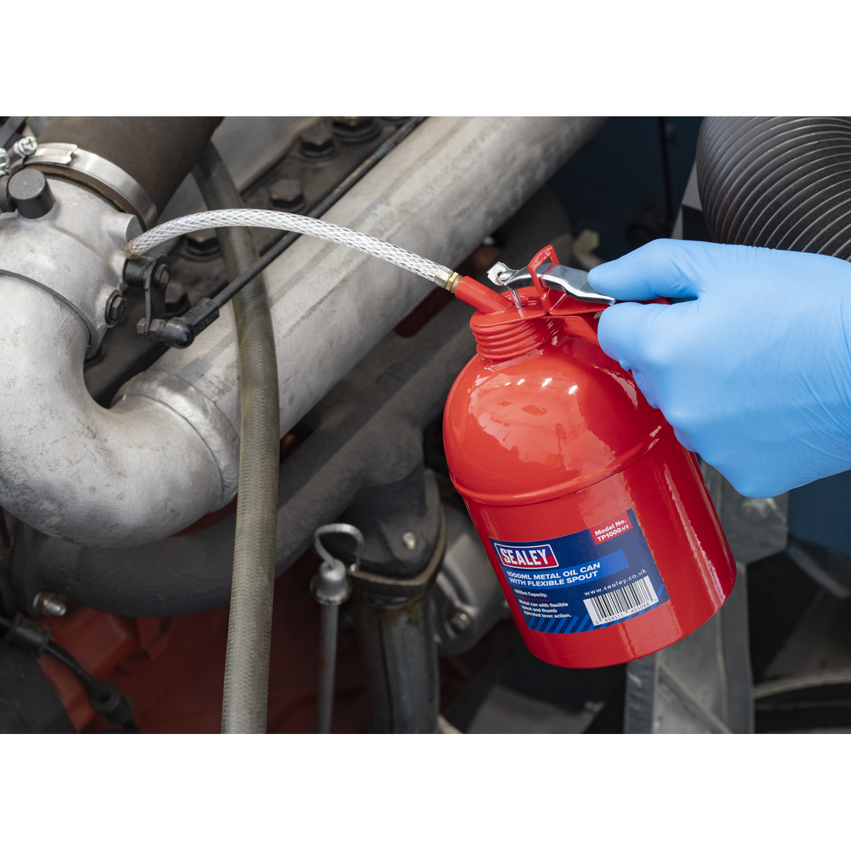 Sealey TP1000 Metal Oil Can with Flexible Spout 1000ml - additional view 4