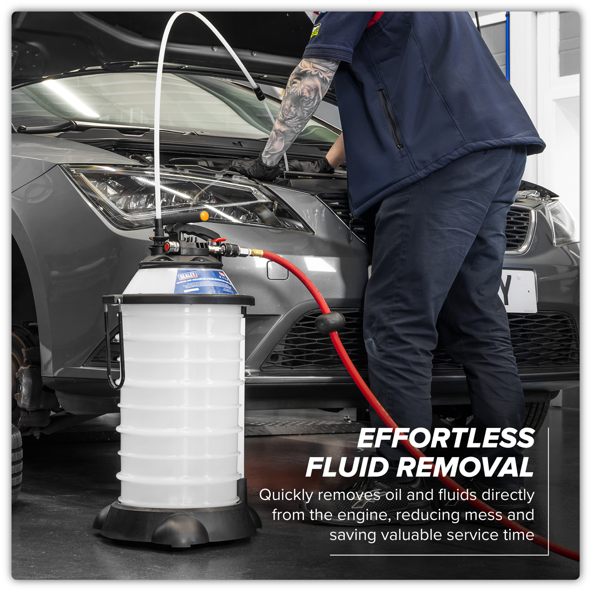 Sealey TP6909 Manual/Air Vacuum Oil & Fluid Extractor Pump 18L - additional view 3