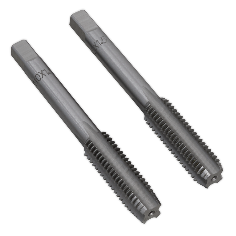 Sealey TSM10 Taper & Plug Tap Set M10 x 1.5mm 2pc