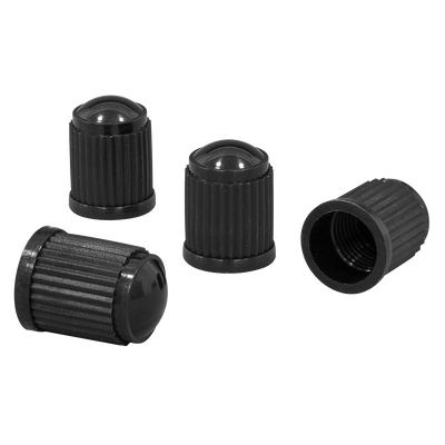 Sealey VCP4 Plastic Valve Caps 4pc - Black